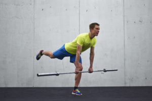 maastaveto yhdellä jalalla