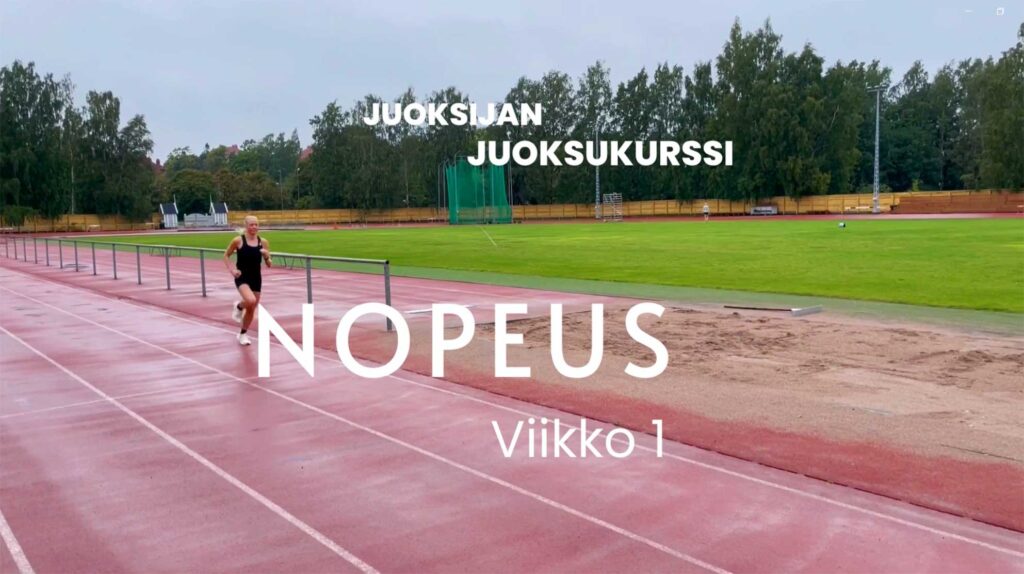 Juoksijan juoksukurssi nopeus