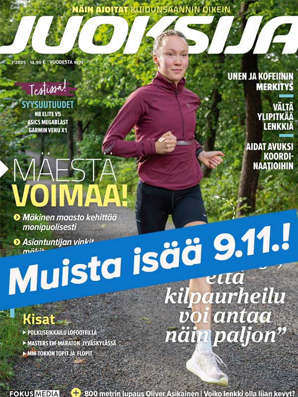 Juoksija-lehti 6 kk isänpäivätarjous 34,90 € (norm. 44,95 €)